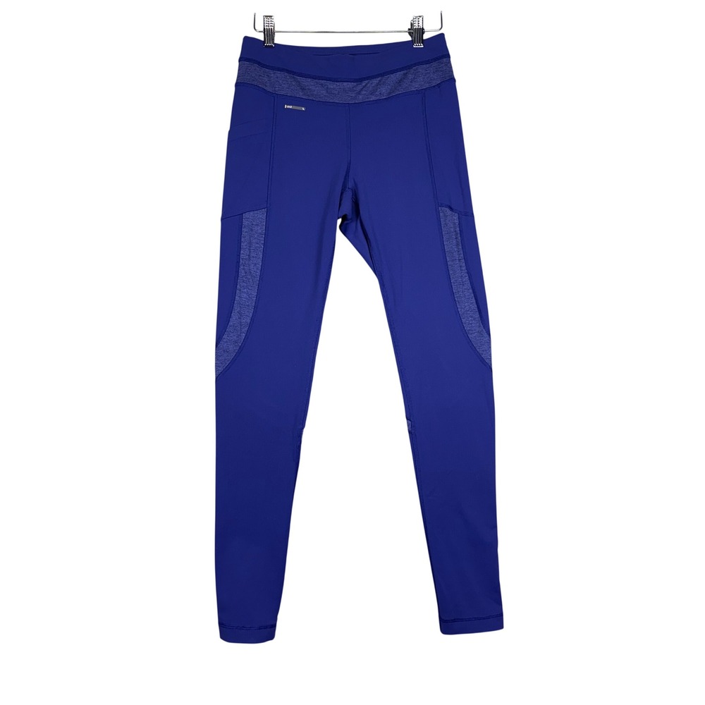 Lole Supplex Athletic Leggings Side Pocket S Royal Blue Yoga Athleisure Gym
